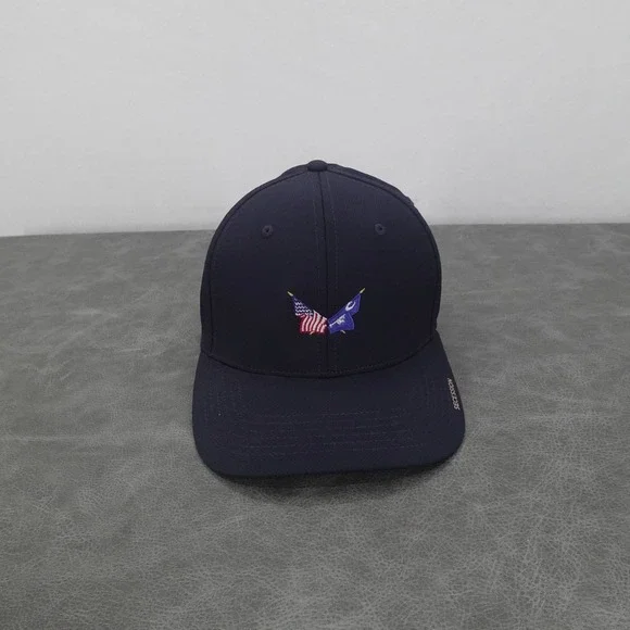 Sessesions Golf Club Hat Mens S/M Black Performance Stretch Embroidered Logo Cap