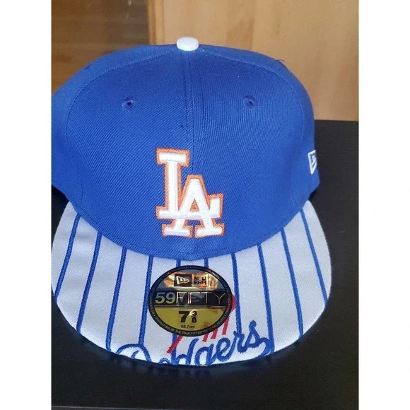 Los Angeles Dodgers Men's New Era 59FIFTY LA Logo MLB Baseball. 7 3/8