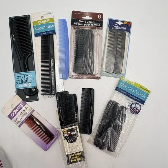 Vintage 90s Y2K Comb Lot Conair‎ Scunci Mens Grooming NOS USA
