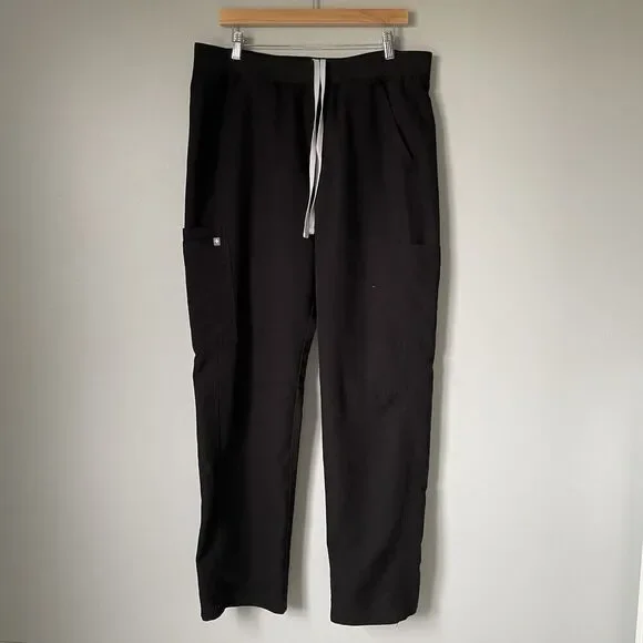 FIGS Axim Cargo Scrub Pants Black Healthcare Nurse Men's Size XL