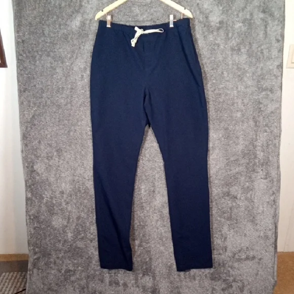 Figs Men's Navy Blue Pisco Scrub Pant Pullover Elastic Waistband Tall Size Large