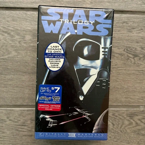 NWT Star Wars Trilogy VHS set NEW 3-Tape SEALED UNOPENED Original boxed set jedi