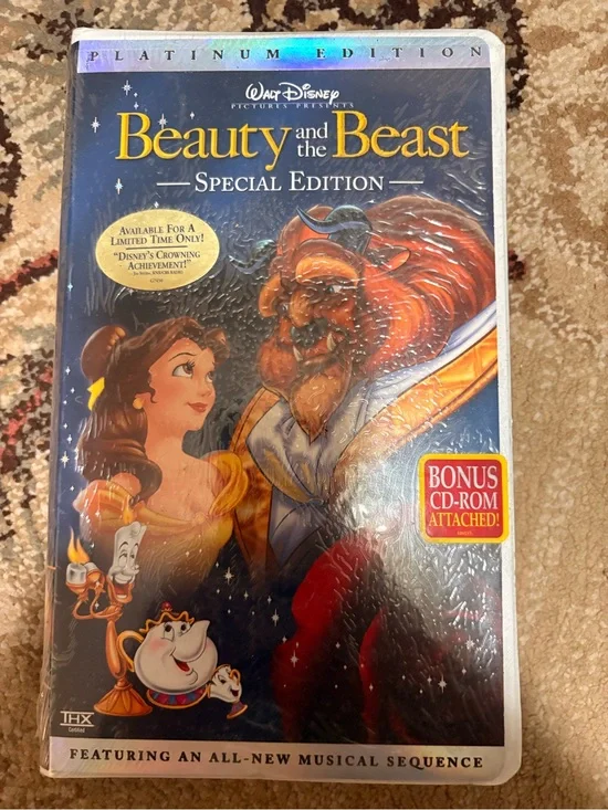 Walt Disney Beauty and the Beast Special Edition VHS — Blue & Gold Cover