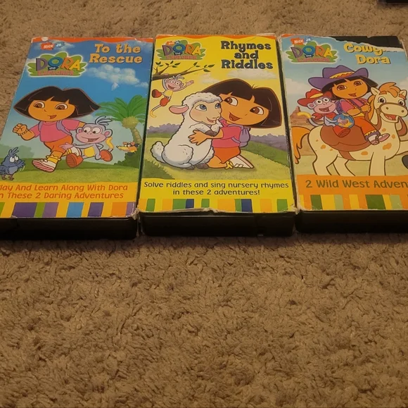 Kids VIDEO Dora The Explorer VHS BUNDLE vintage