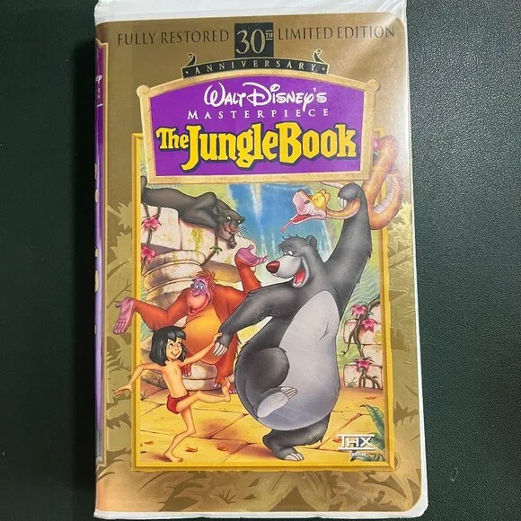 Disney VHS The Jungle Book (30th Anniversary, 1997) 11070-1 First Pressing LTD