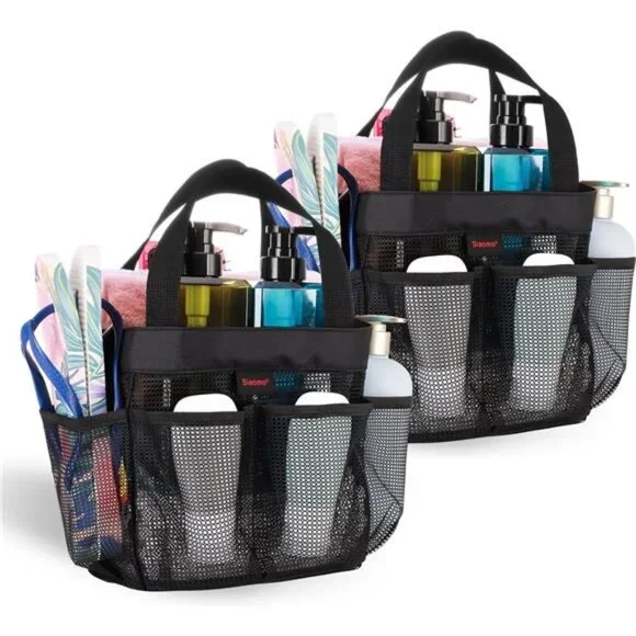 Mesh Shower Caddy,Tote Bag for College Dorm,Bathroom,8 Pocket