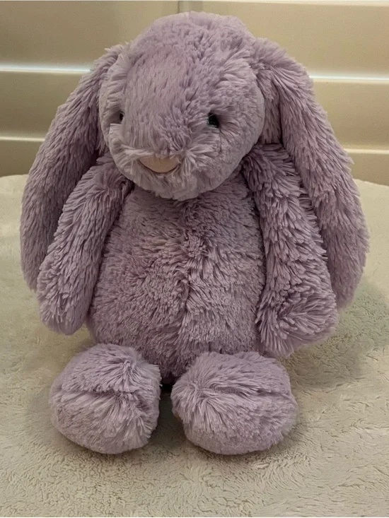 Jellycat BASHFUL LILAC BUNNY Authentic Medium 12” Soft Plush Purple Rabbit