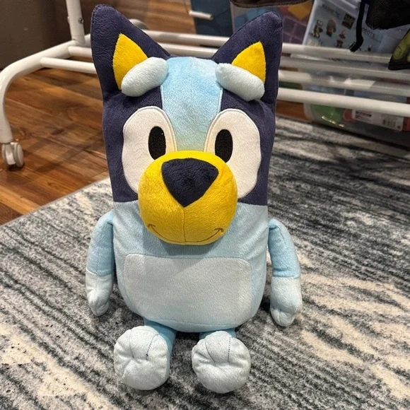 Blue and Yellow Stuffed Animal Toy