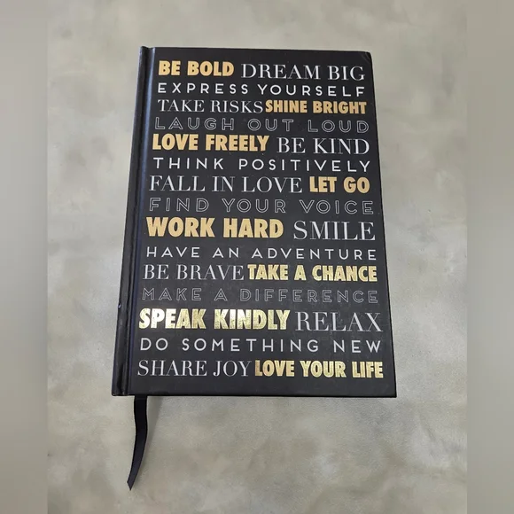 Black and Gold Motivational Journal With Blank Pages