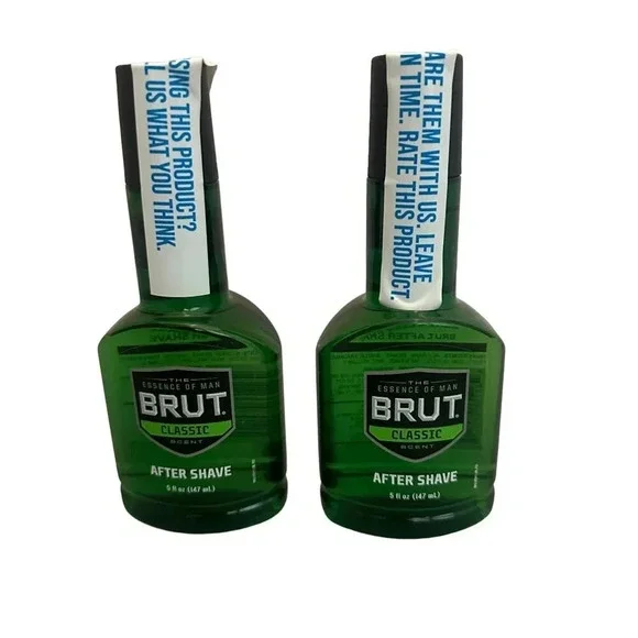 Brut Classic After Shave 5 Fluid Ounces Scented Classic Two Bottles Sealed New