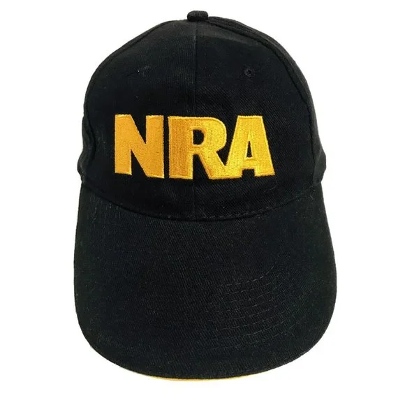 NRA Black Gold Embrodery Adjustible Hat