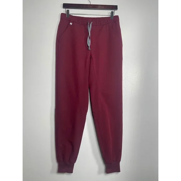 FIGS Technical Collection Tansen Jogger Scrub Pants Maroon Small MXXSW2004 Nurse