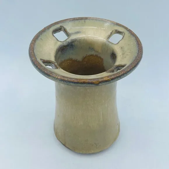 Handmade Studio Art Glazed Pottery Toothbrush Toothpaste Holder for Bathroom