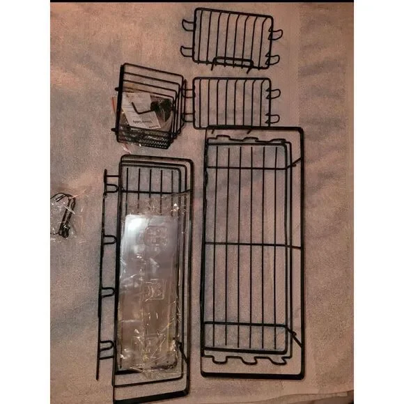 5 Pack/Set Shower Caddy Adhesive Shower Organizer for Bathroom Storage & Kitchen