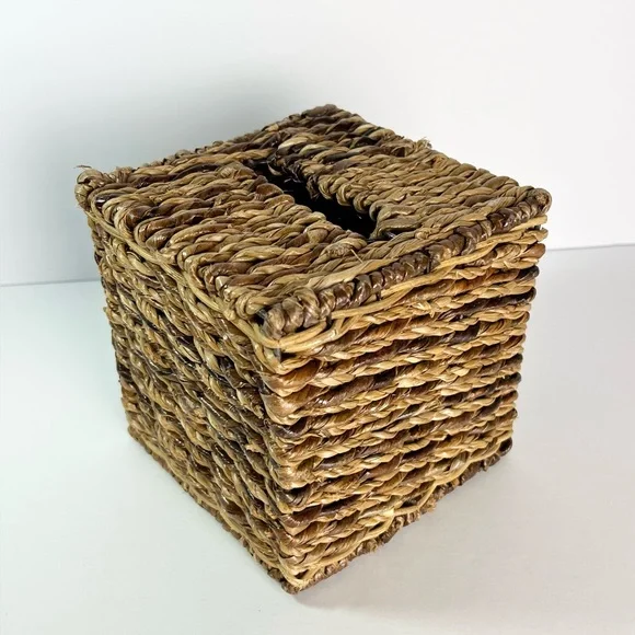 Boho tissue‎ box cover Basket woven