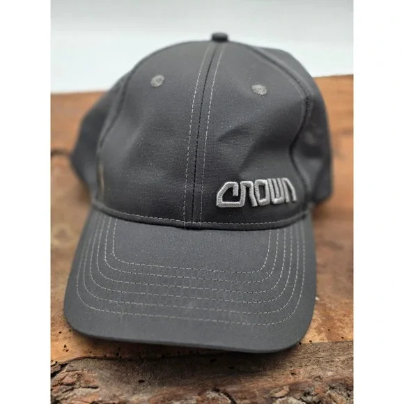 Crown Trucker Hat Mens OSFA Gray Mesh Back Adjustable Baseball Cap Casual Street