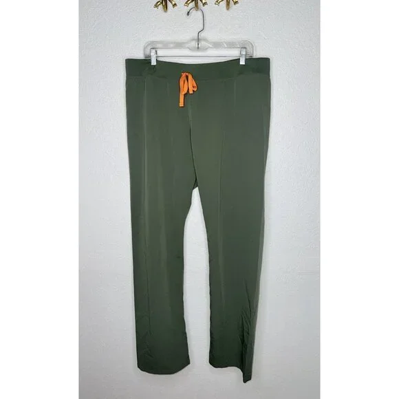 FIGS Technical Collection Men Size XL Tall Green Scrubs Pants Bottoms Pockets B