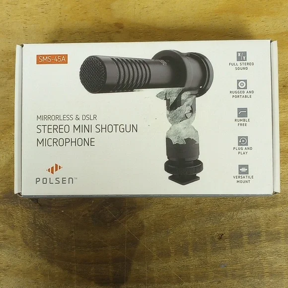 Polsen Mirrorless and DSLR Camera Stereo Mini Shotgun Microphone Photography