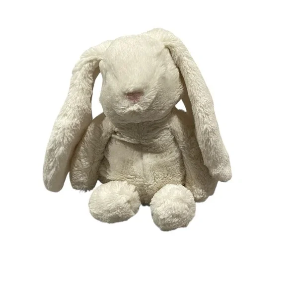 Baby Ganz Downy Bunny White Rabbit Stuffed Silky Cream Plush 11