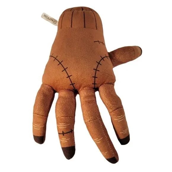 The Addams Family Thing Hand Plush Toy Brown with Stitches 9 Inch Halloween