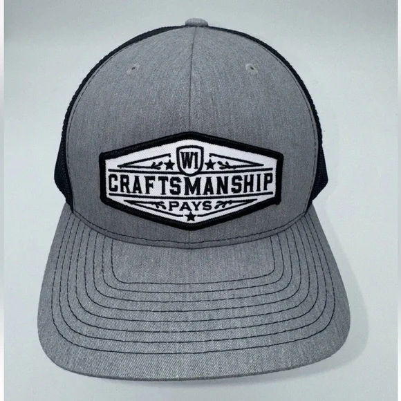 Windsorone Make Craftsmanship Pays patch Ball Cap Hat Snapback Baseball gray