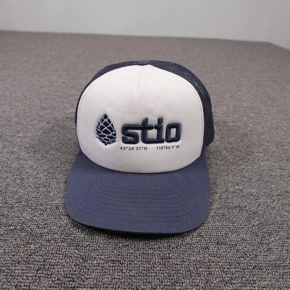Stio Hat Cap Snap Back Mens One Size Blue Mesh Trucker Outdoor Jackson Hole