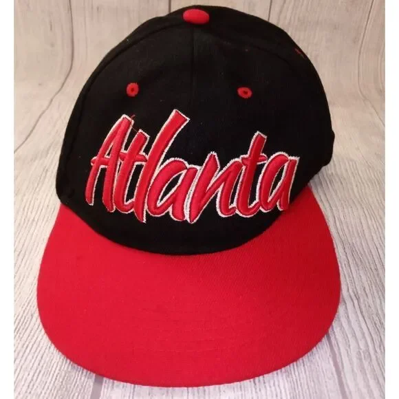 Atlanta, Georgia Embroidered Snapback Cap/Hat Red/Black One Size Destination ATL