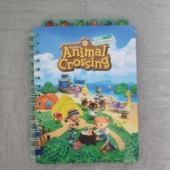 Animal Crossing New Horizons Spiral Notebook CultureFly Nintendo Fruit Tabs