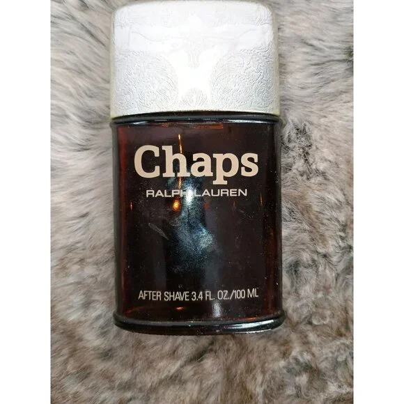 Vintage Chaps by Ralph Lauren After Shave 3.4 oz/100 ml 3/4‎ Full w Steer Lid