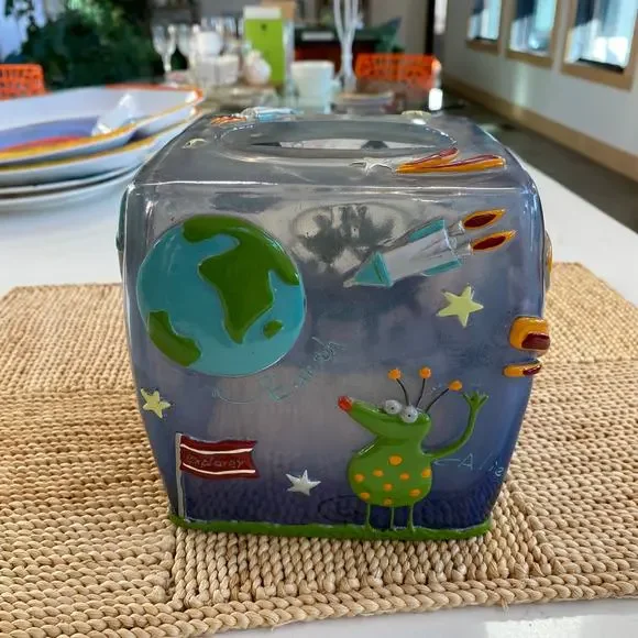 Laura Ashley‎ Space Exploration Square Tissue Box Cover