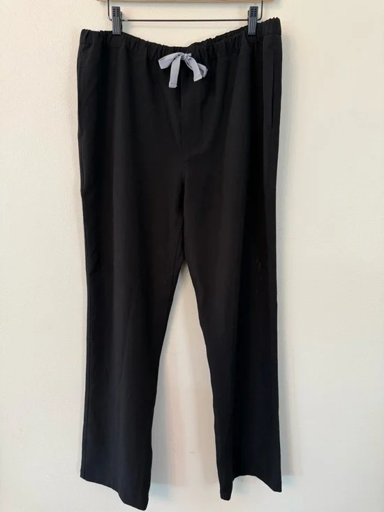 FIGS Pisco Basic Scrub Pants FIONx Black Straight Leg L Like New FM4500