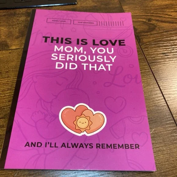 This is Love Mom Memory Keepsake Journal Book Mother Mother's Day Fill In Out