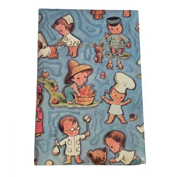 Vtg‎ Baby Sitter Address Book Instructions Guide Cartoon Keepsake Collectible