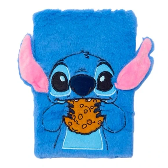 Disney Stitch Fuzzy Cookie Journal - NWT