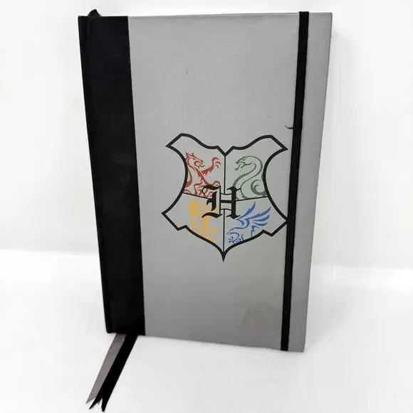 Universal Studios Harry Potter Hogwarts Alumni Journal Notebook Gray Crest