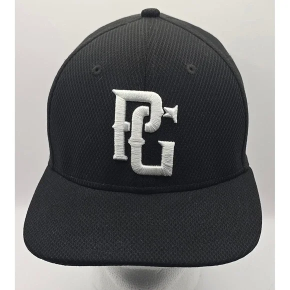 New Era Perfect Game 39Thirty Baseball Hat Fitted Stretch S/M Black Cap