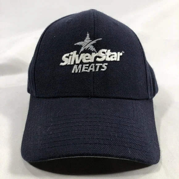 Silver Star Meats Hat Cap Adjustable One Size Fits Most Navy Blue by Otto OSFM