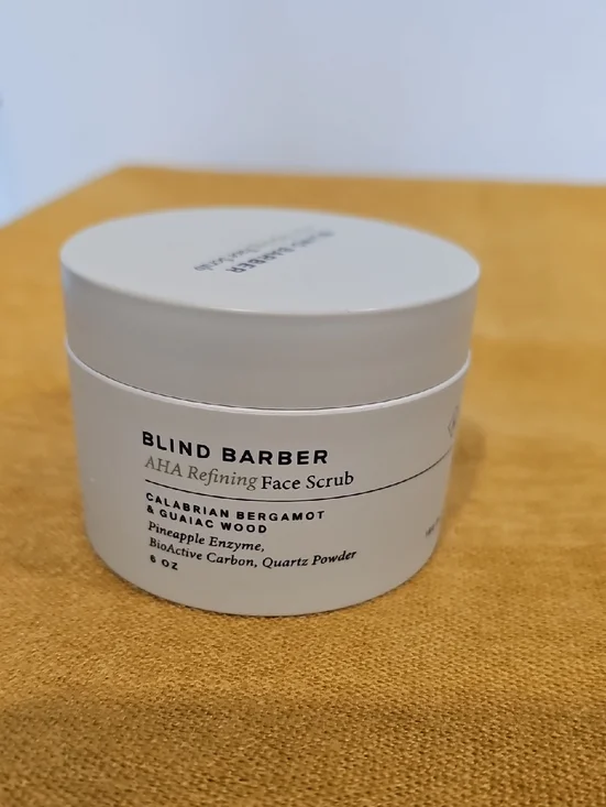 Blind barber AHA _refining Face Scrub With Bioactive Carbon 6oz NWOB