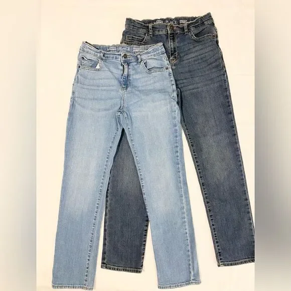 The Children’s Place adjustable waist boys jeans straight leg size 14. Lot of 2.