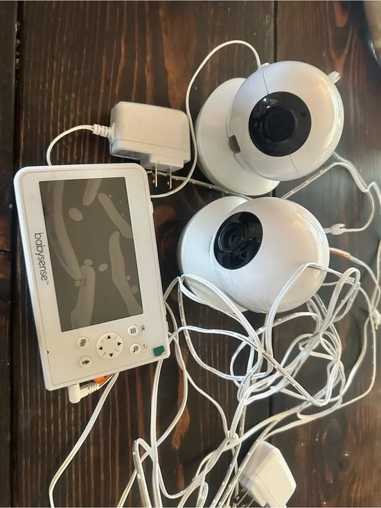 BabySense White Baby Monitor with Dual Cameras