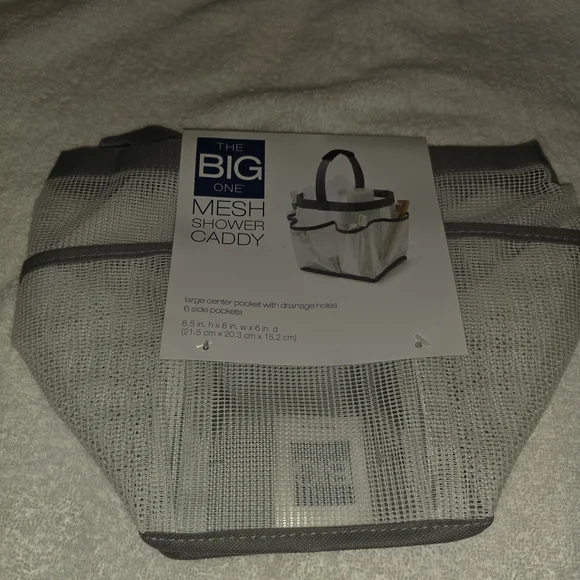 BIG Gray Mesh Shower Caddy