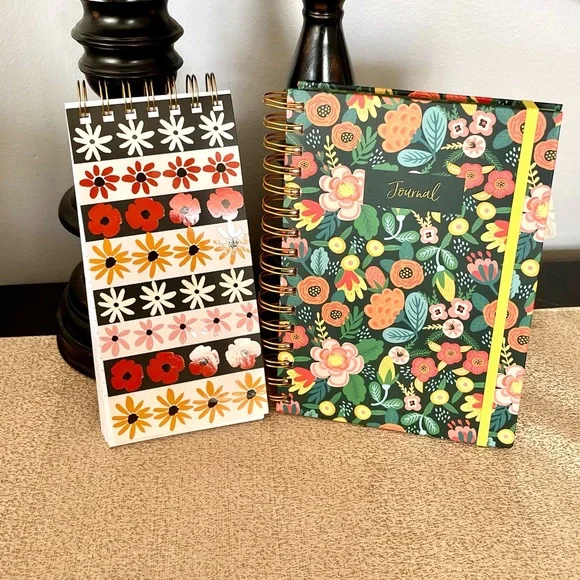 NWT FLORAL Hardcover Notebook/Journal Notepad Stationery Bundle