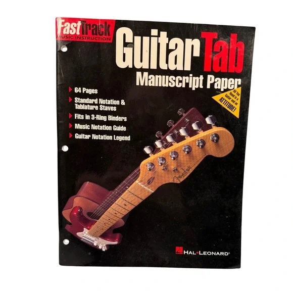 Hal Leonard Guitar Tab Manuscript Paper 64 Pages‎ Music Notation Partial Used