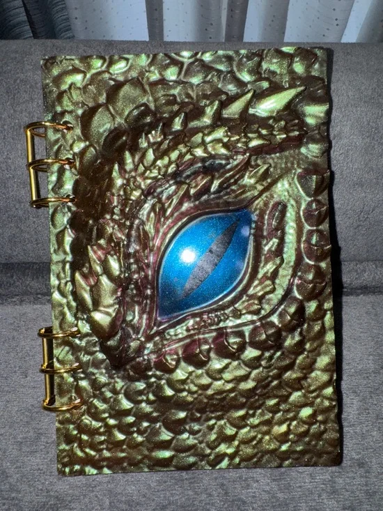 Dragon Eye Resin Journal with Blue Gem