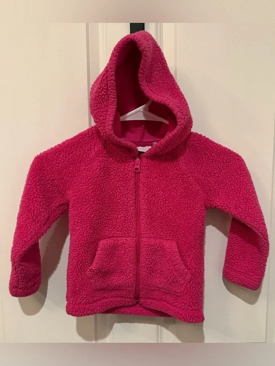 The Children's Place Bright Pink Sherpa Zip Hoodie