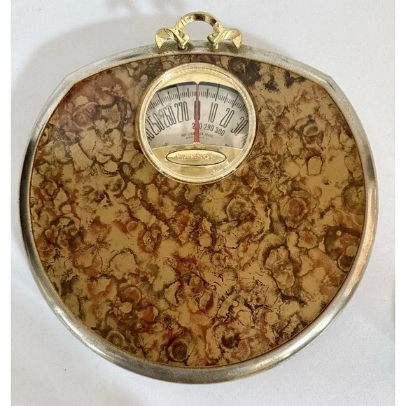 Vintage Hanson Bathroom Floor Scale Royal Copper Marble Design Heavy Duty Steel
