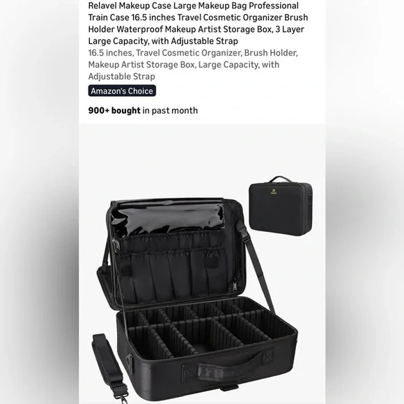 New Relavel Professional Make Up Storage /Train Box Cosmetic Organizer 16.5