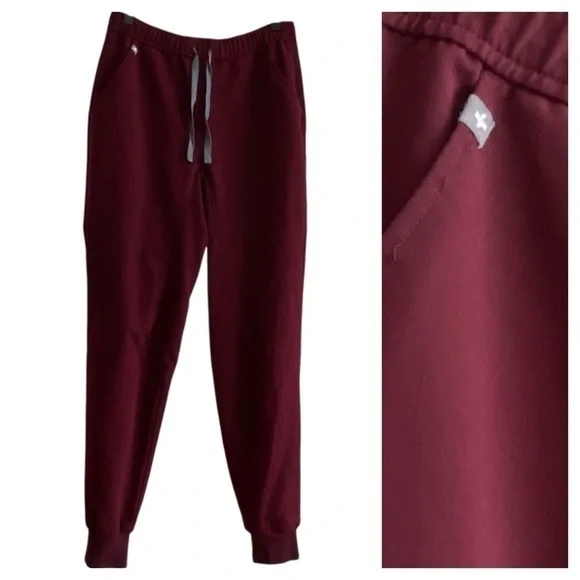FIGS Maroon Red Tansen Jogger Scrub Pants Small