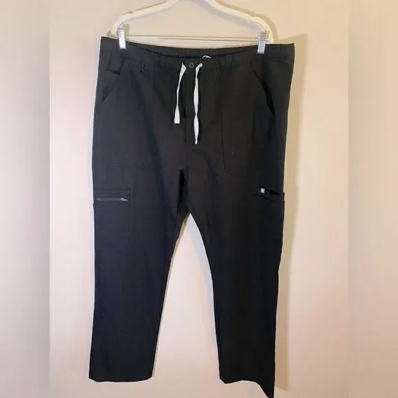 NWT Figs Cairo Cargo black Pants/scrubs size XXL‎