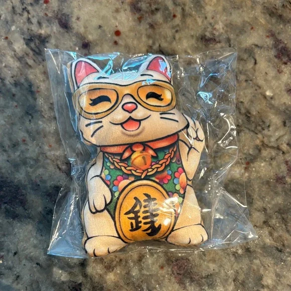 Charming Cat Plush Toy with Glasses